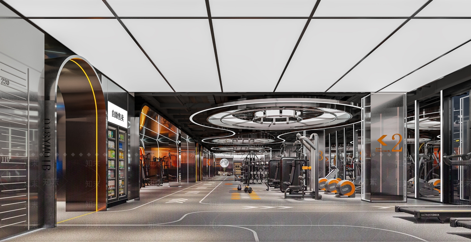 现代健身房3D模型下载【ID:1193760195】