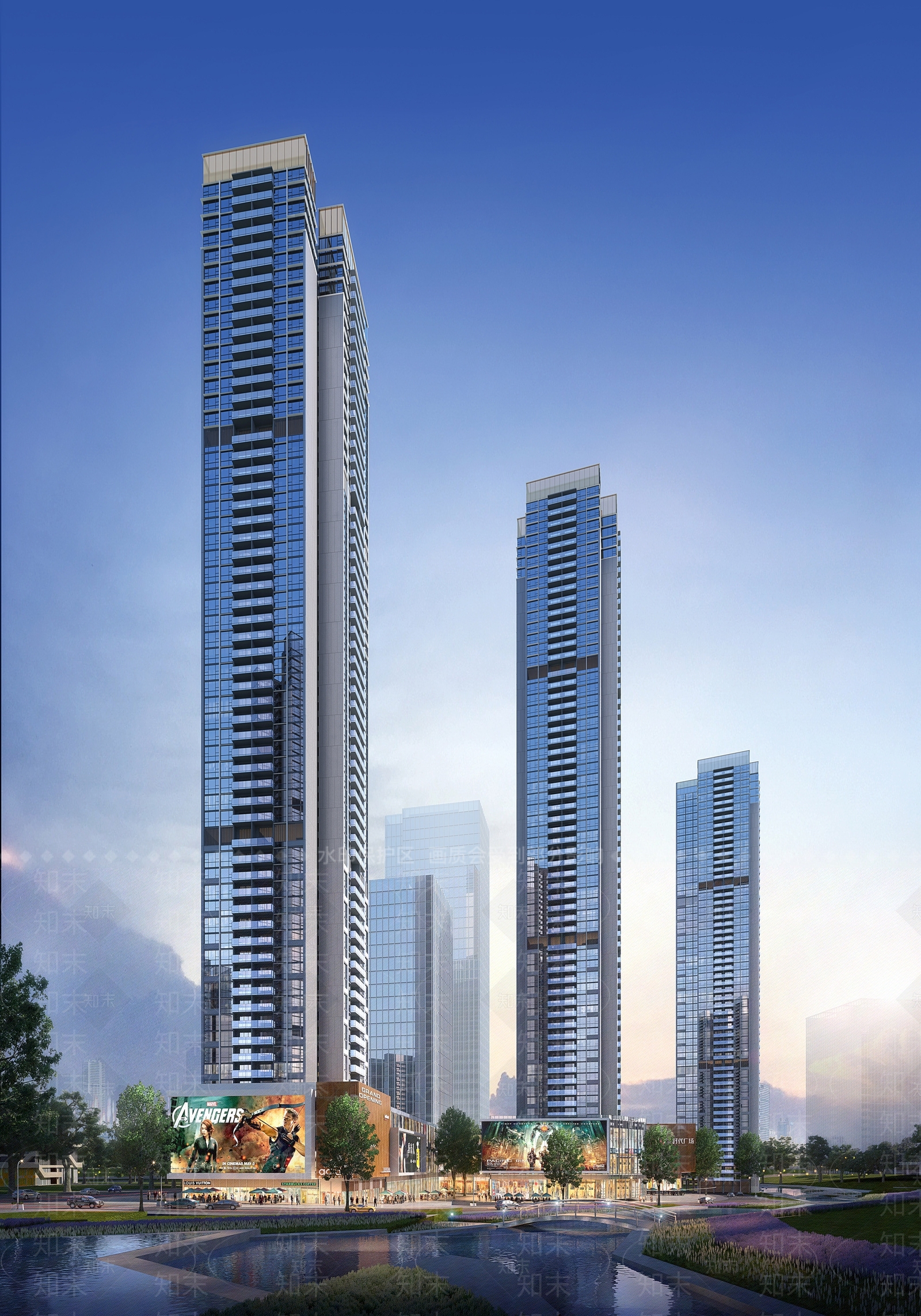 现代轻奢高层住宅3D模型下载【ID:1193769057】