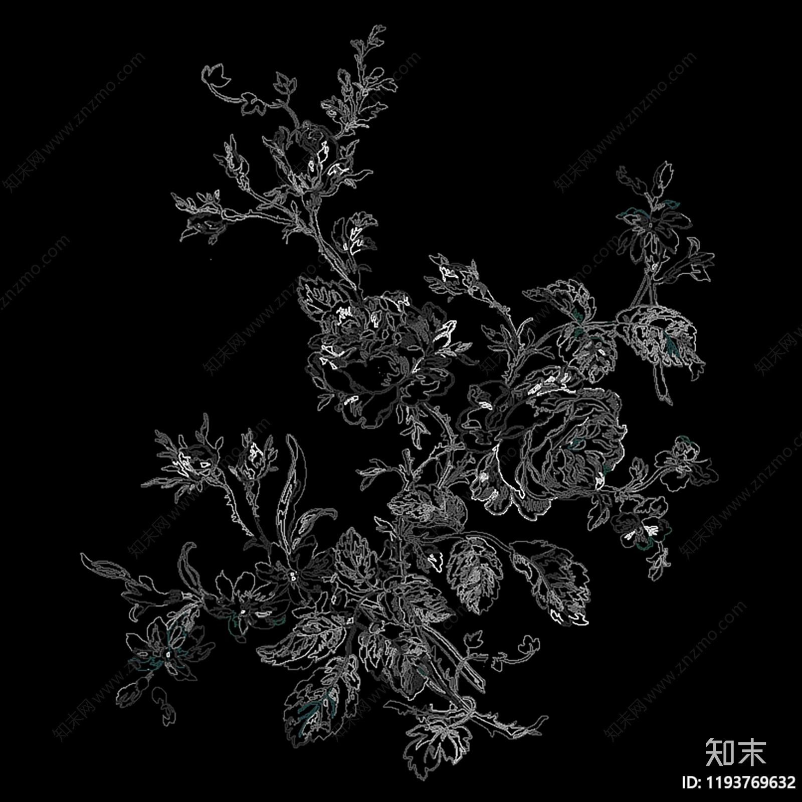 中式花cad施工图下载【ID:1193769632】