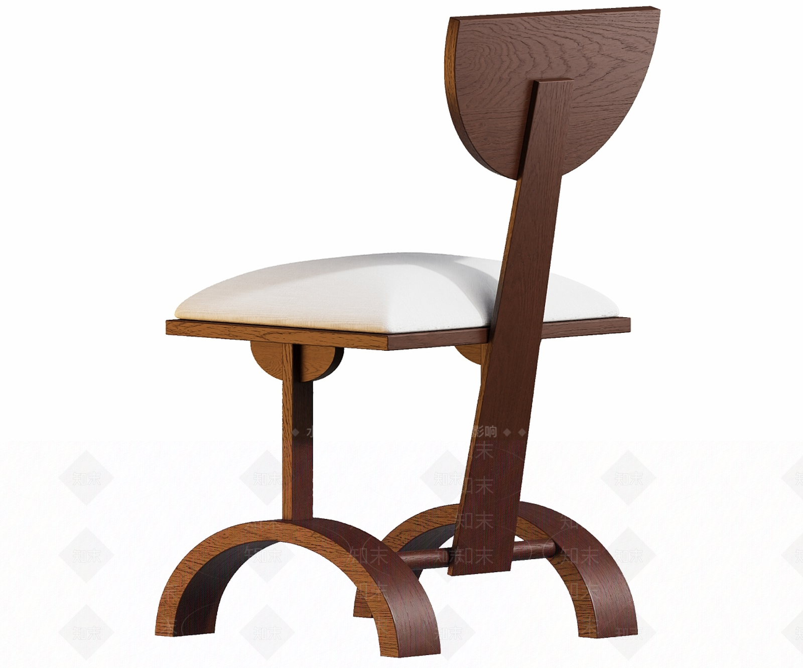 现代中古餐椅3D模型下载【ID:1193770791】