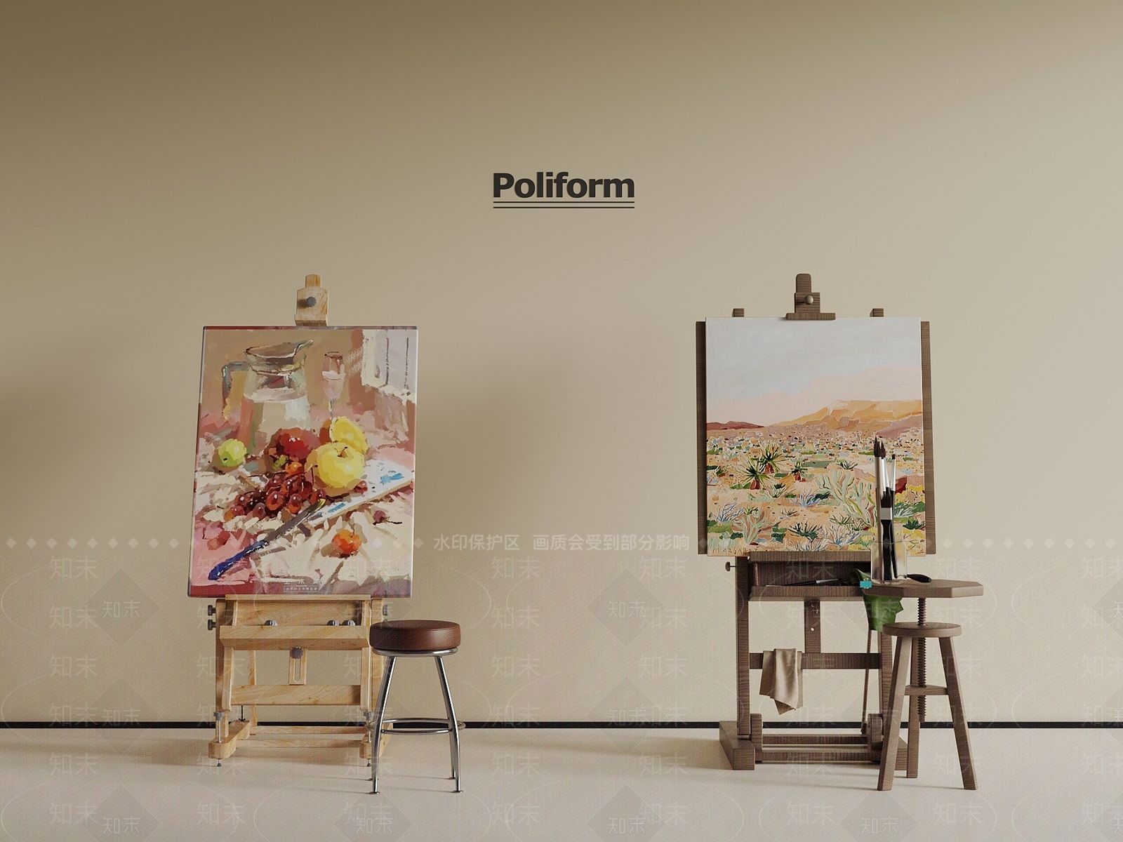 画具3D模型下载【ID:1193772493】