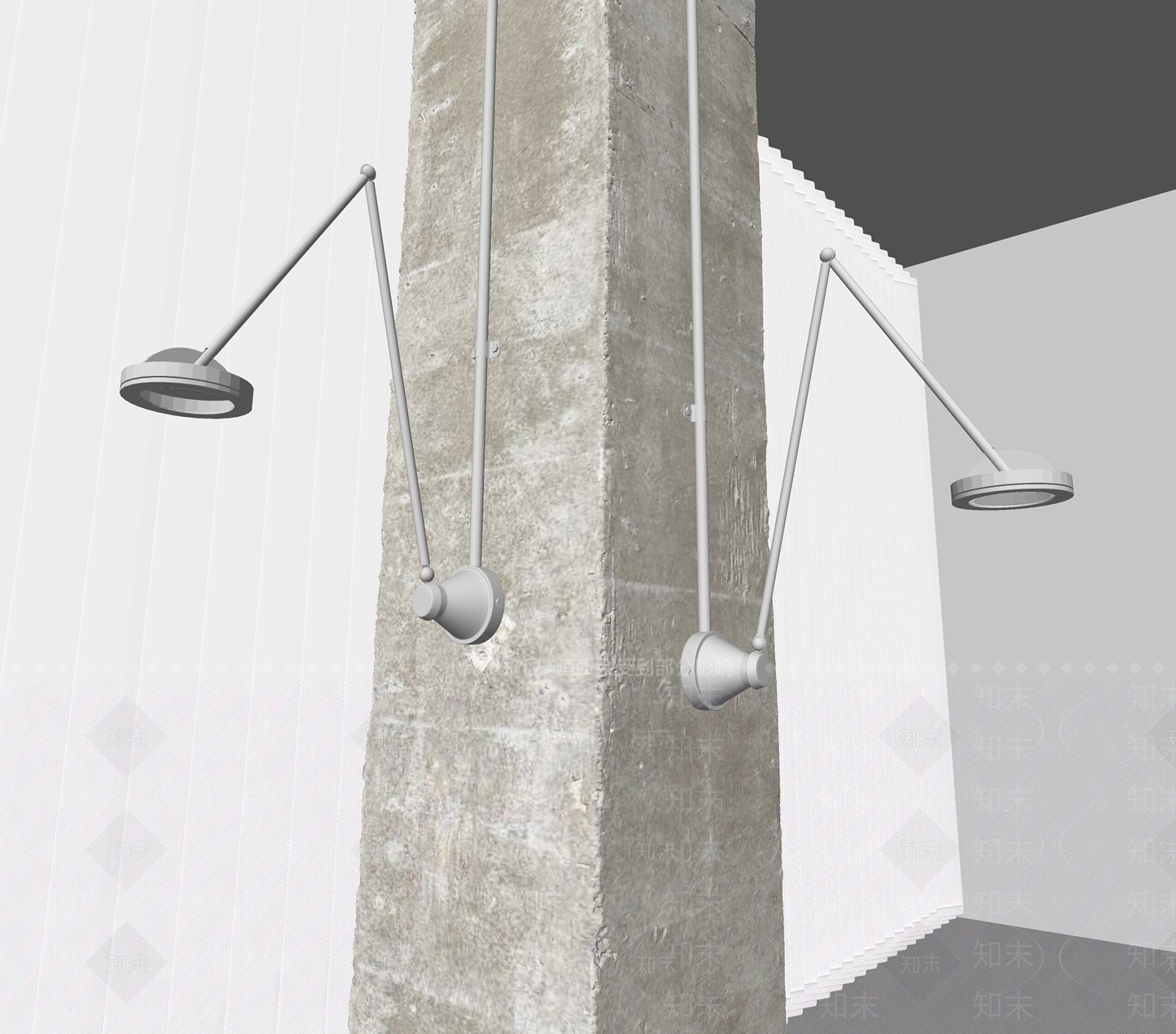 现代壁灯SU模型下载【ID:1193773734】