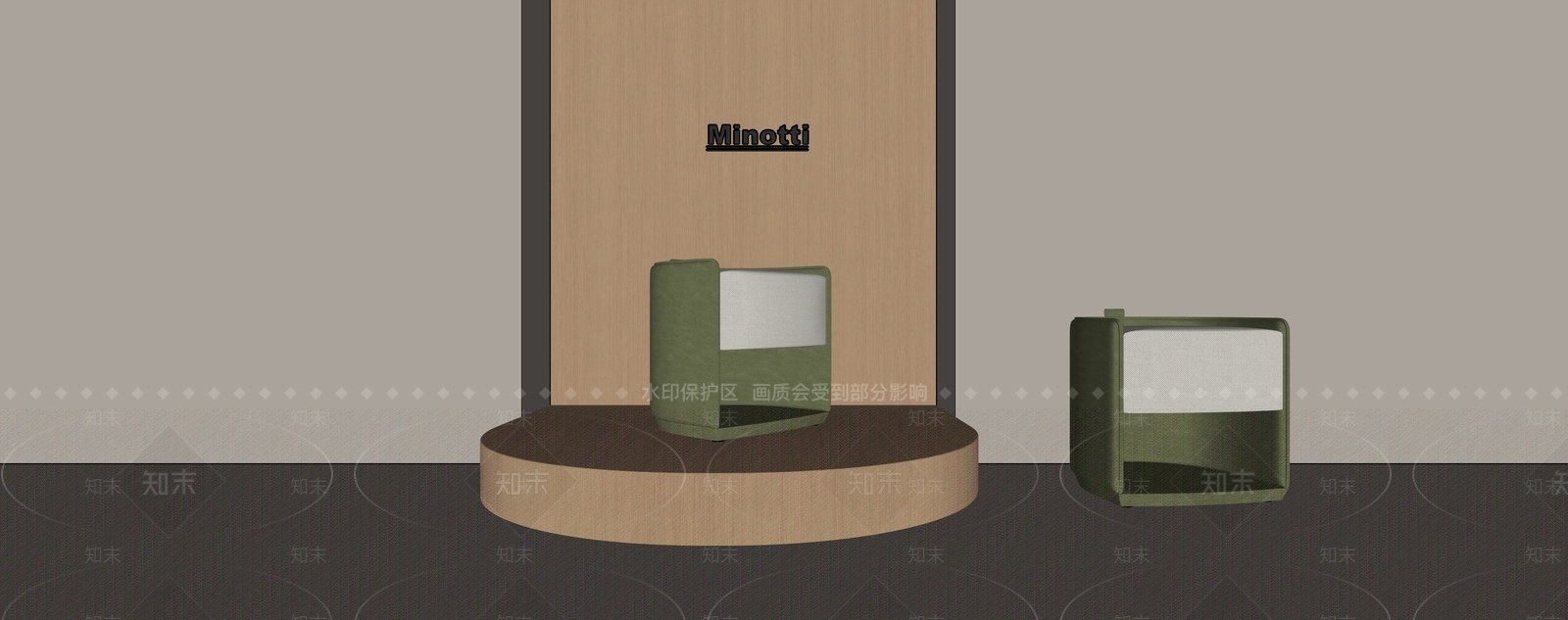 现代奶油其他凳子3D模型下载【ID:1193775397】