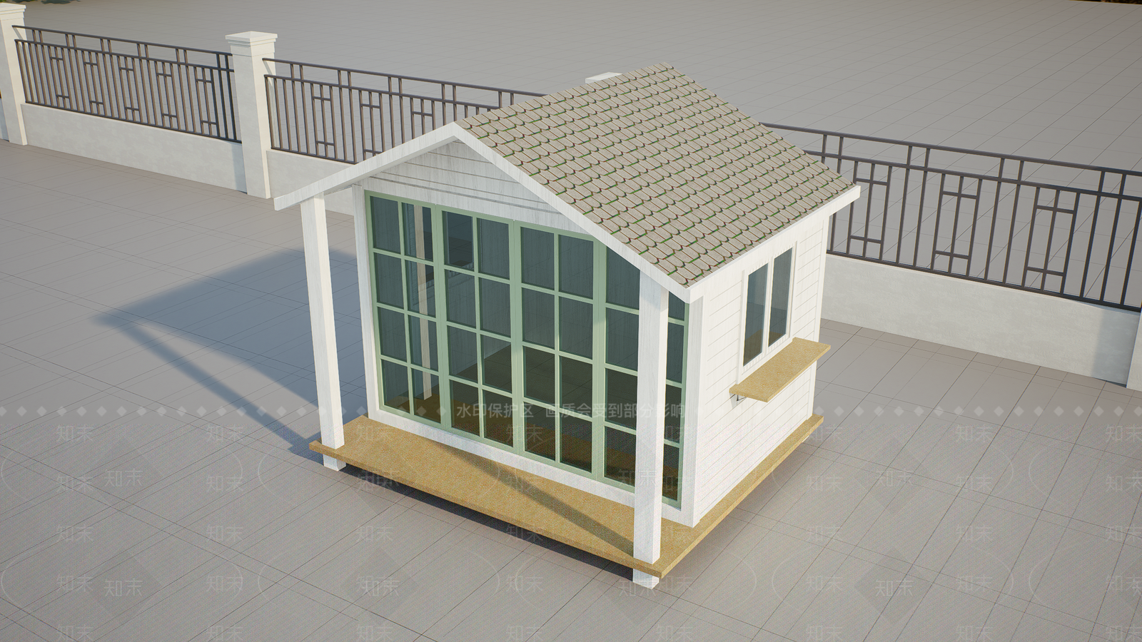 现代极简儿童游乐区SU模型下载【ID:1193775413】