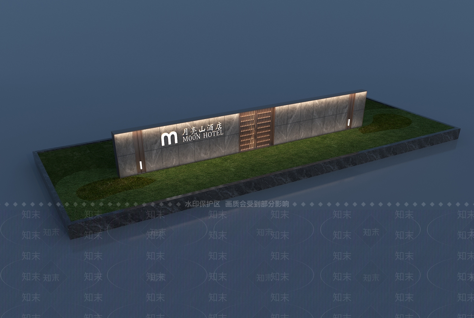 现代景墙3D模型下载【ID:1193778071】