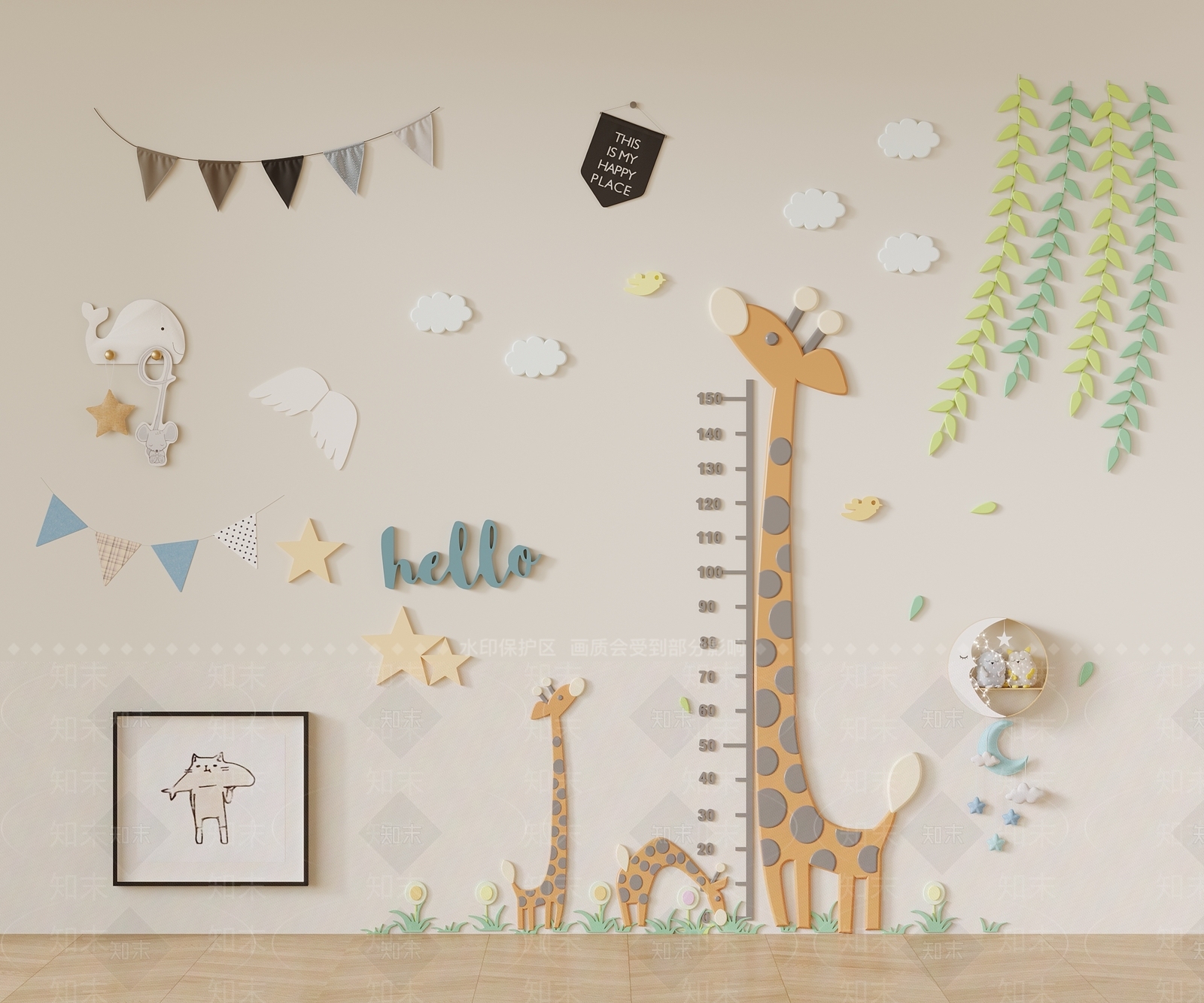 现代儿童娱乐室3D模型下载【ID:1193780868】