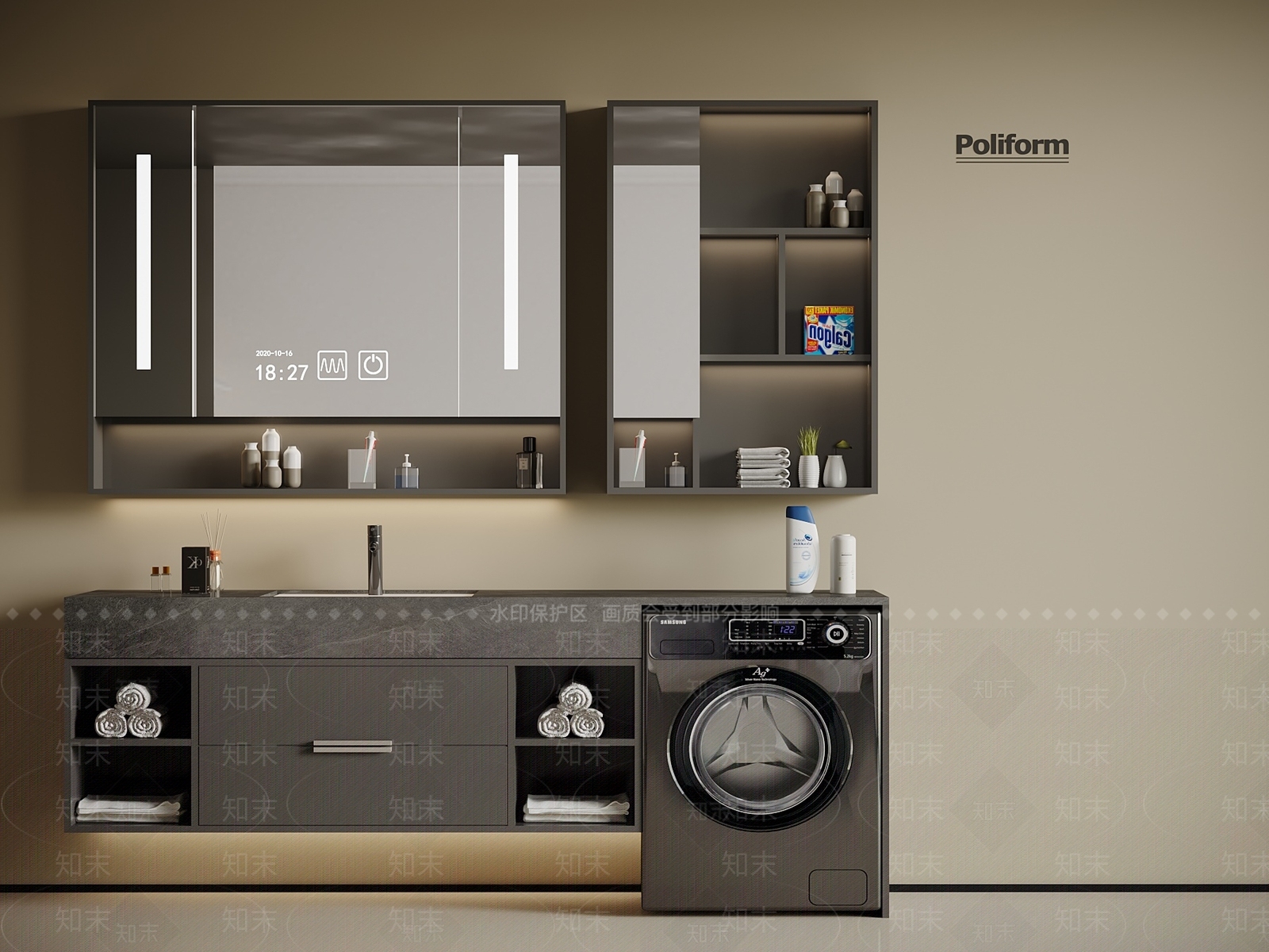 浴室柜3D模型下载【ID:1193783678】