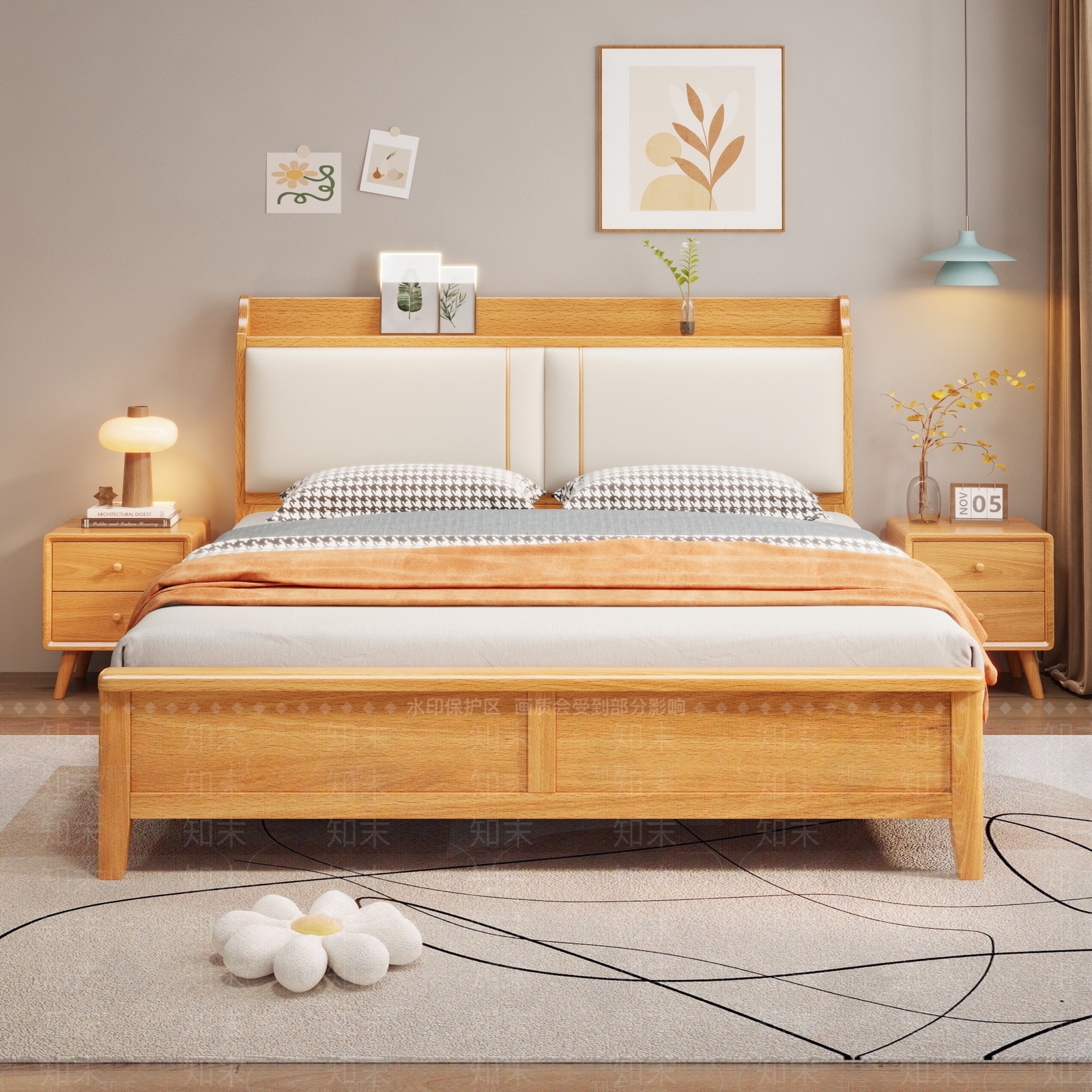 简约北欧家居卧室3D模型下载【ID:1193786935】