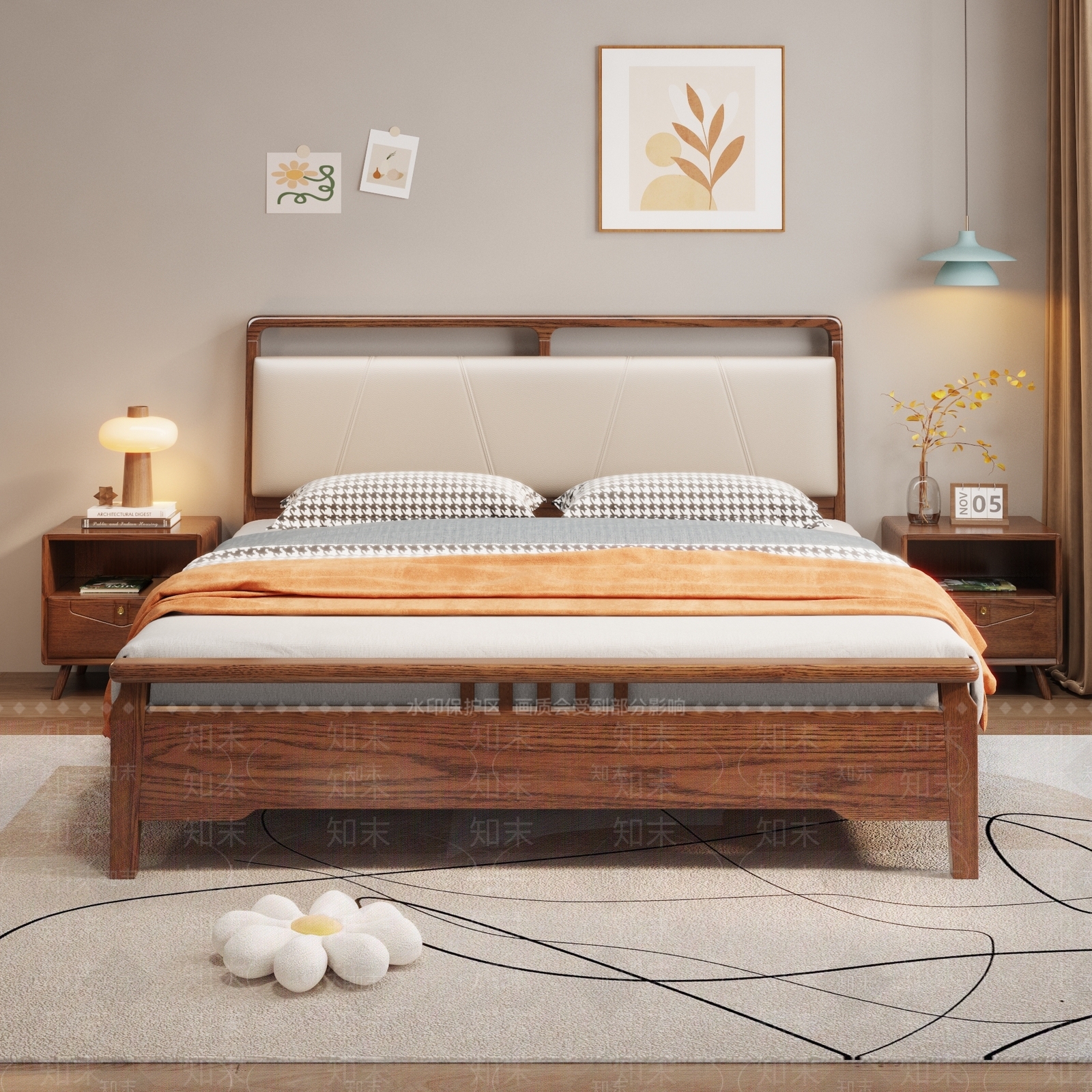 北欧简约家居卧室3D模型下载【ID:1193787199】