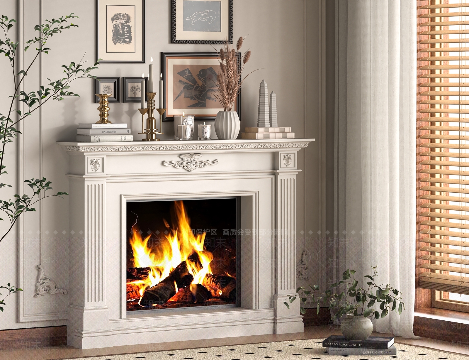 法式壁炉3D模型下载【ID:1193787570】