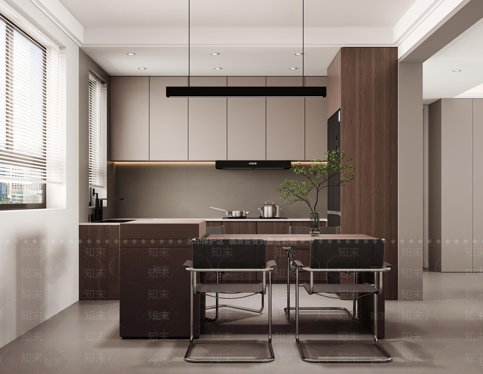 意式轻奢家居餐厅3D模型下载【ID:1193789267】