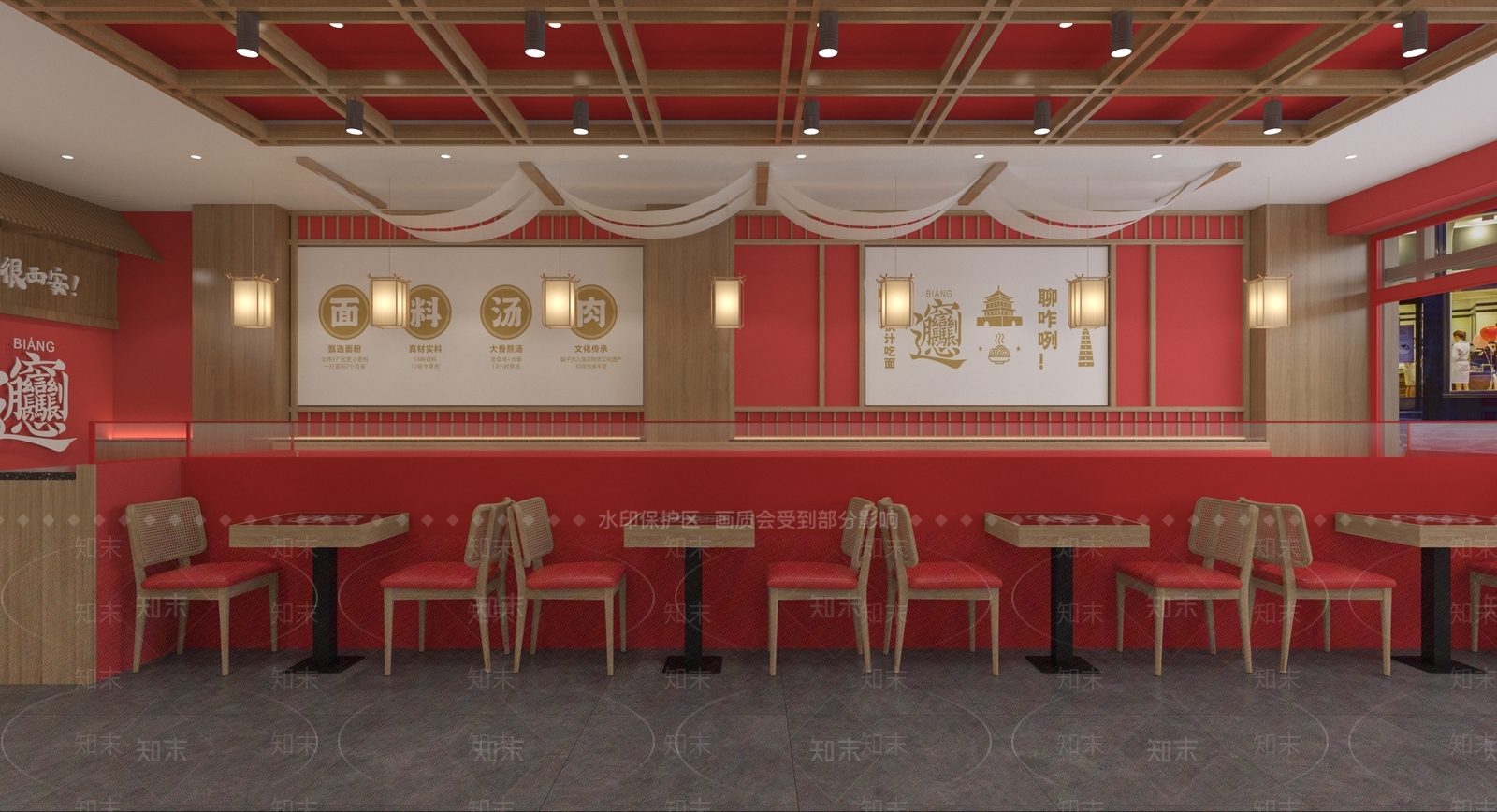 新中式中式快餐店3D模型下载【ID:1193792928】