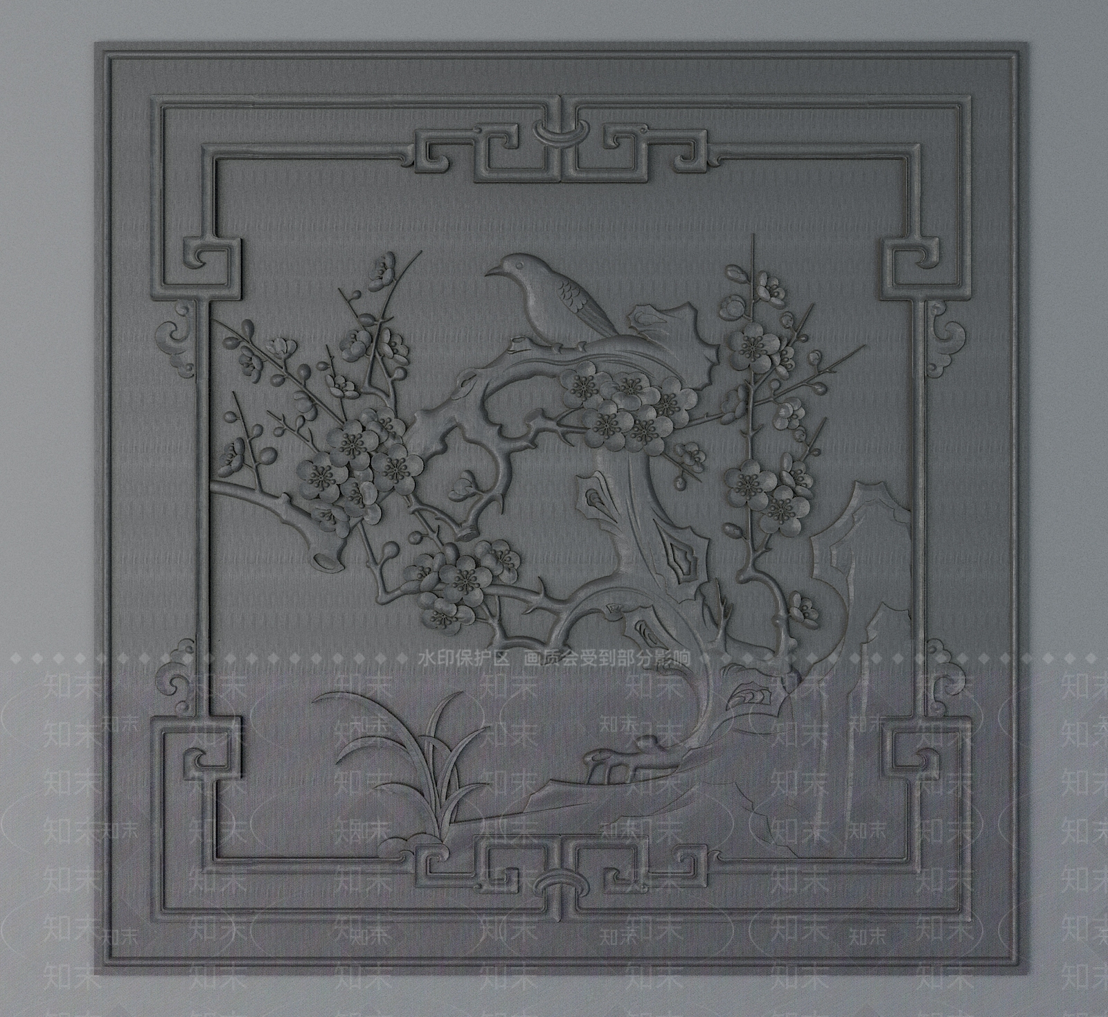 中式雕花3D模型下载【ID:1193790664】