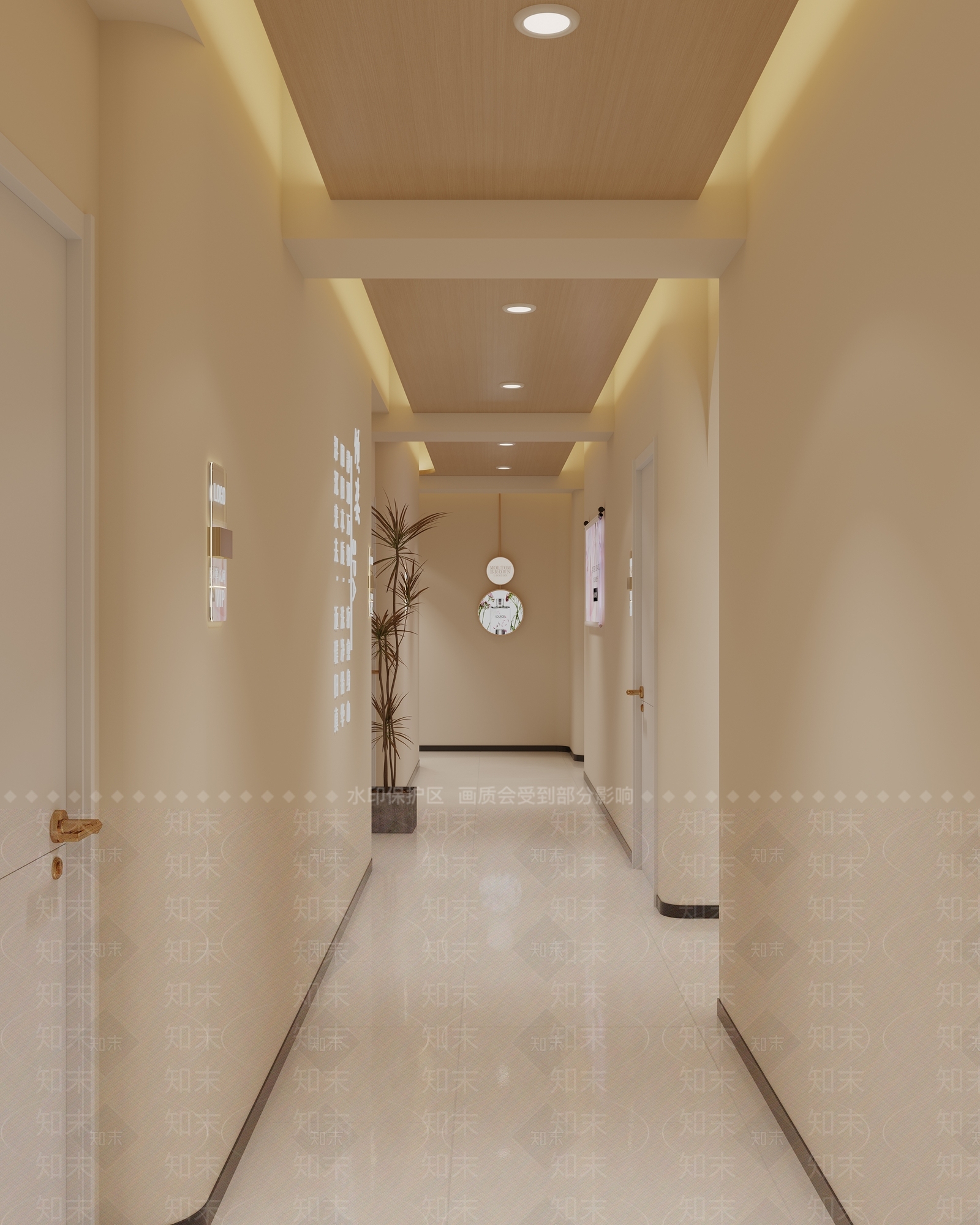 现代医院3D模型渲染效果图