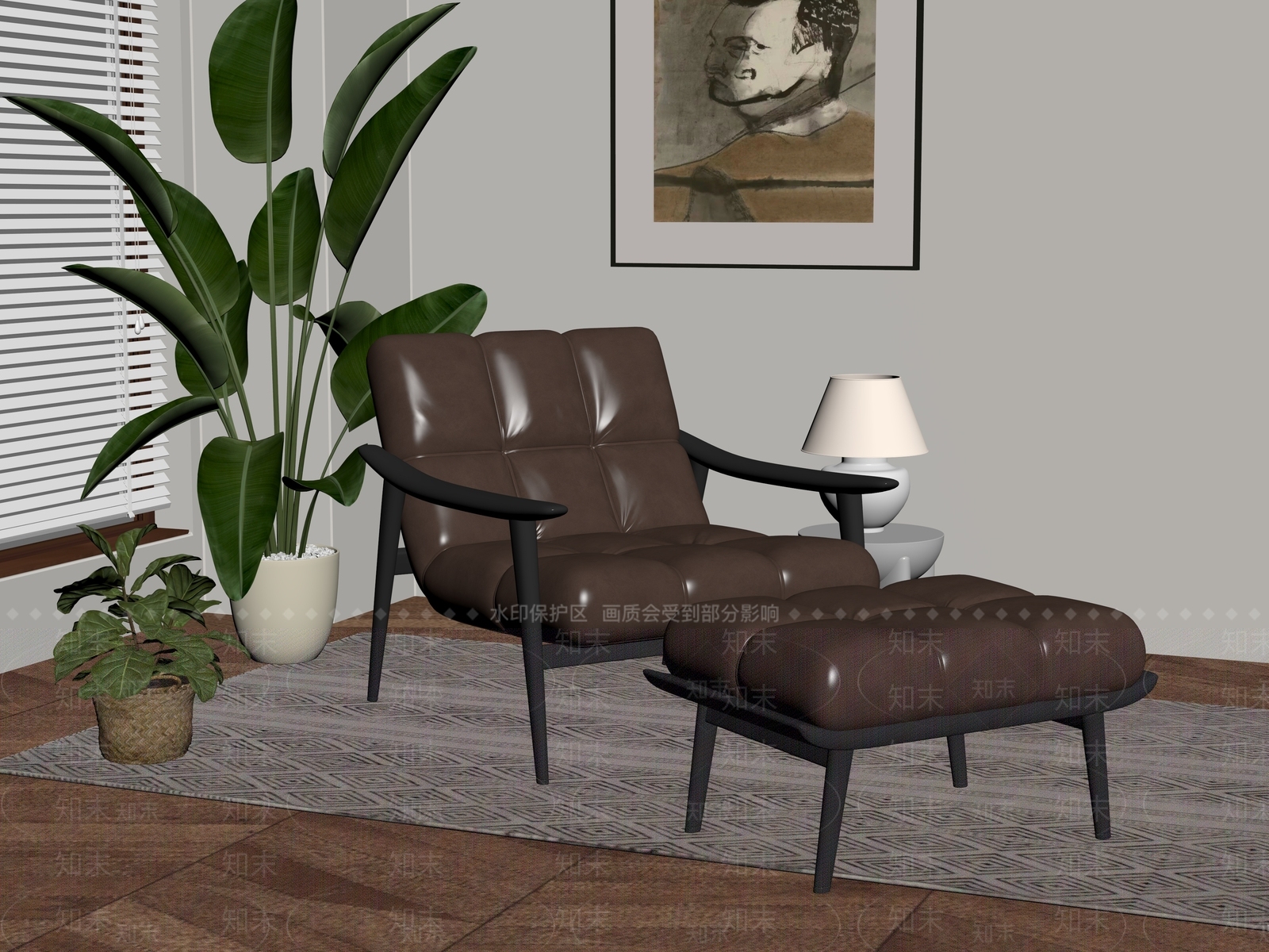 躺椅SU模型下载【ID:1193816788】