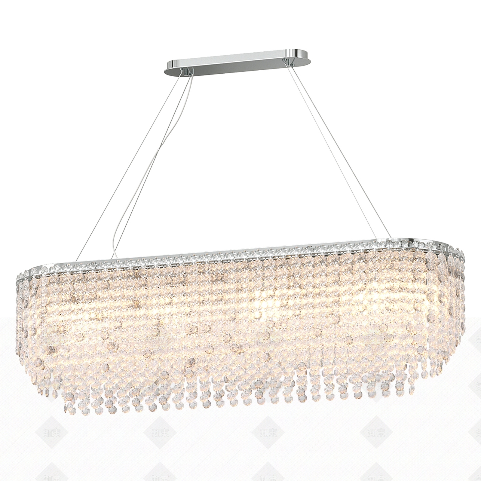 现代轻奢水晶吊灯3D模型下载【ID:1193817177】