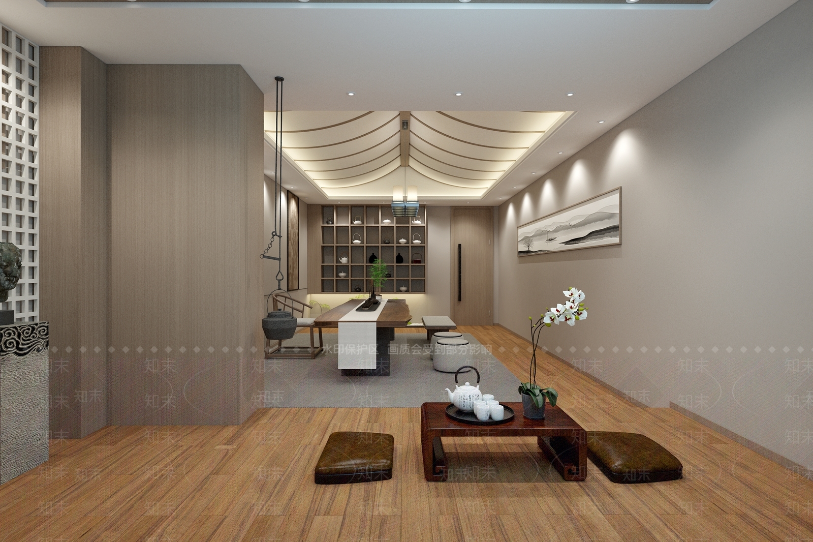 新中式茶水间3D模型下载【ID:1193821707】