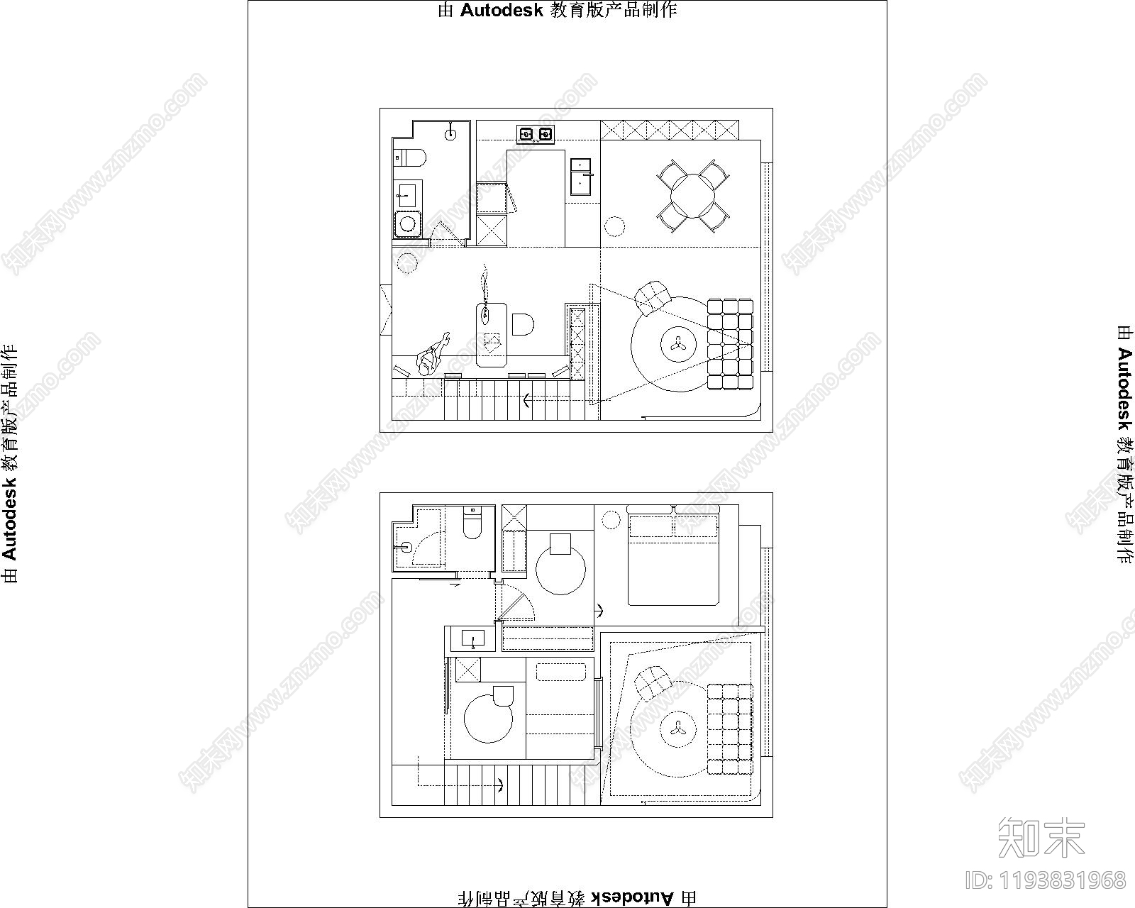 复式公寓施工图下载【ID:1193831968】