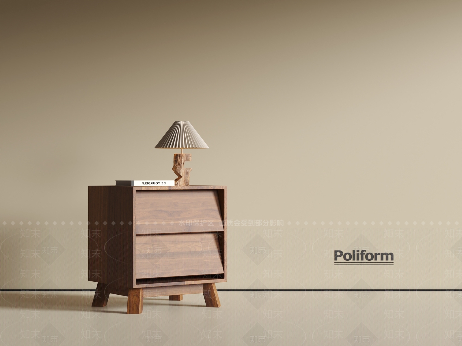 现代中古床头柜SU模型下载【ID:1193832869】
