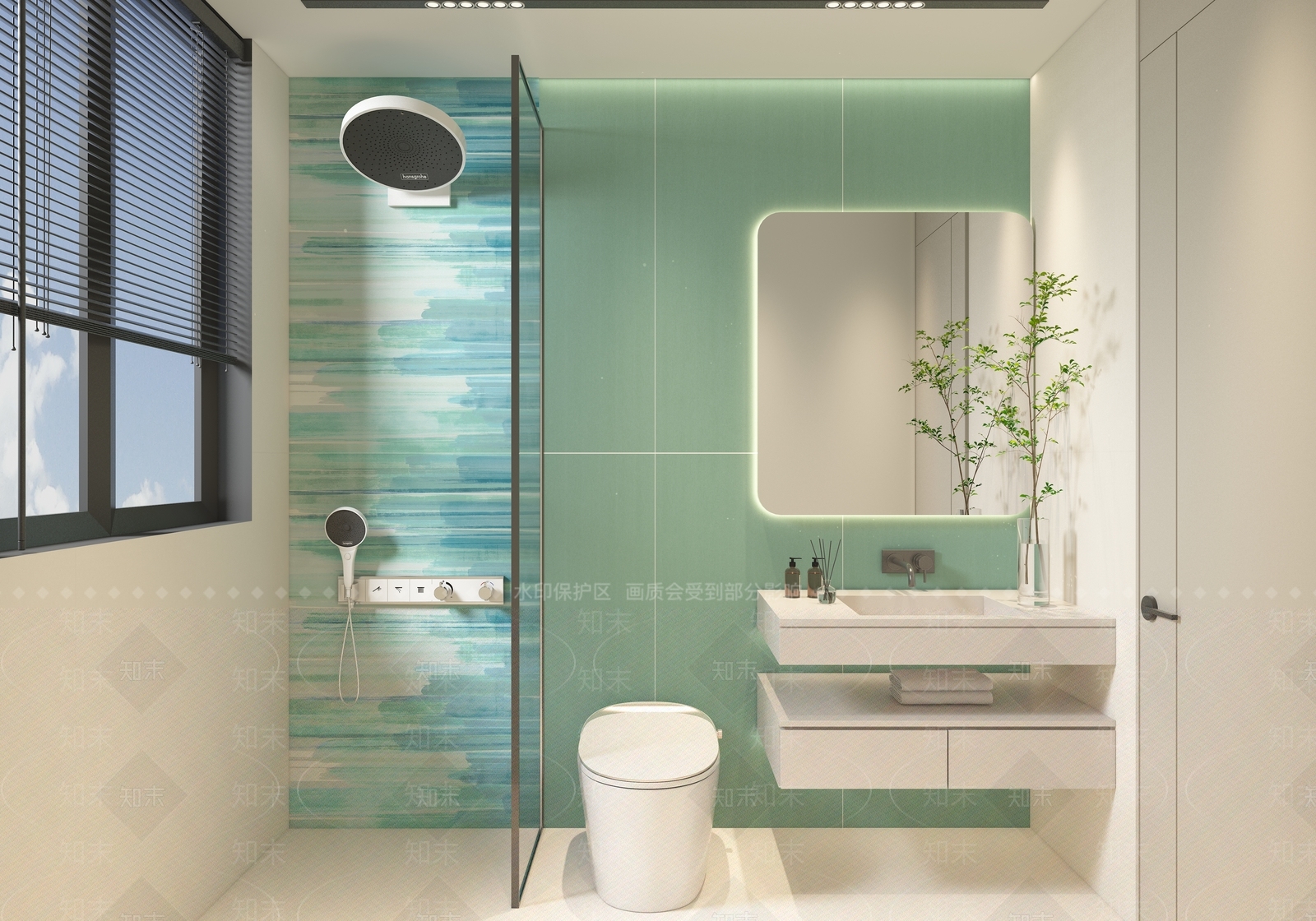 简约现代卫生间3D模型下载【ID:1193838963】