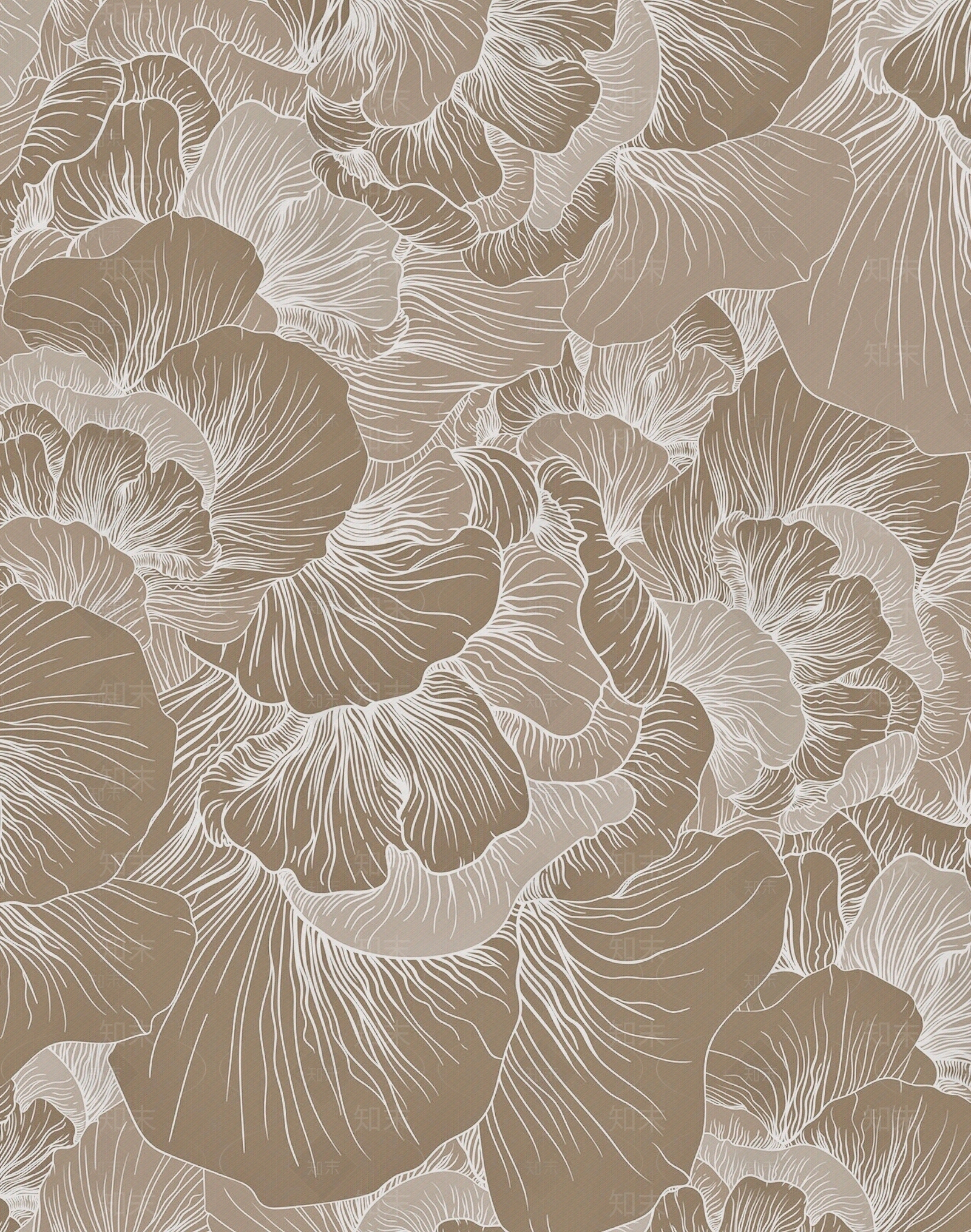 现代新中式植物壁纸贴图下载【ID:1193851219】