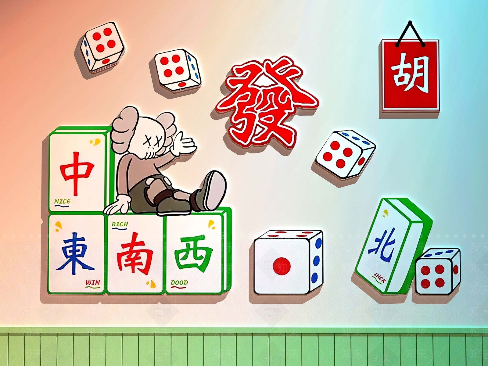 现代棋牌室SU模型下载【ID:1193866594】