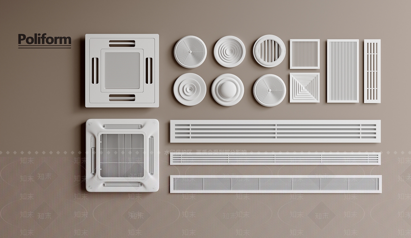 空调出风口3D模型下载【ID:1193871250】