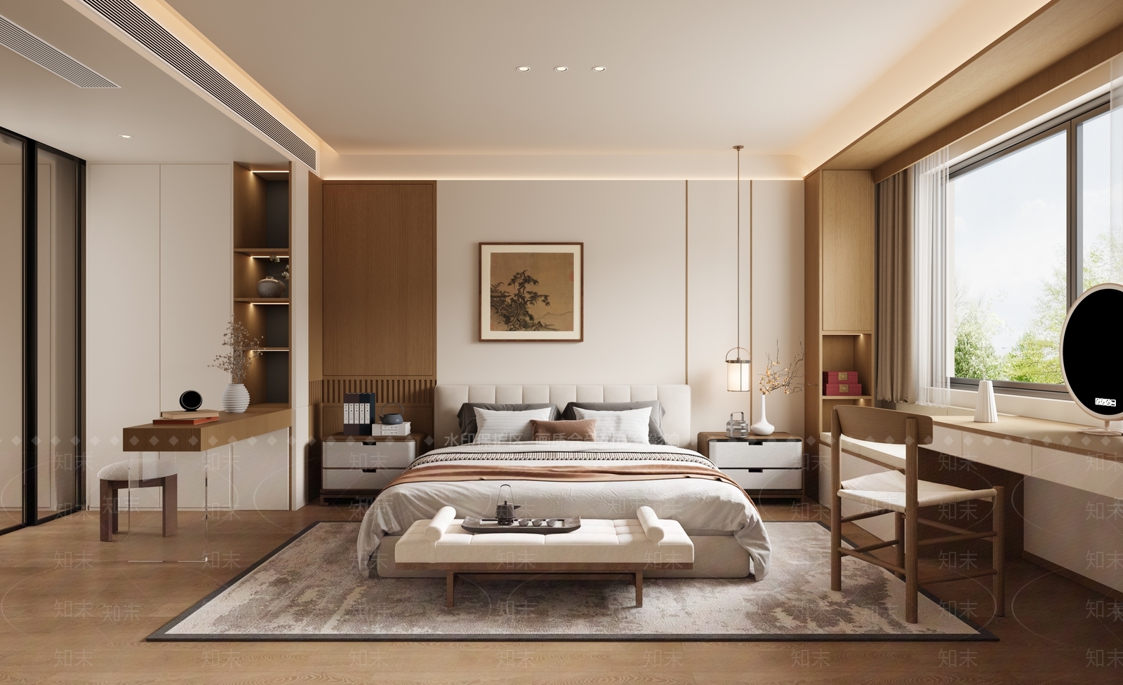 中式挂画挂画3D模型下载【ID:1227444606】