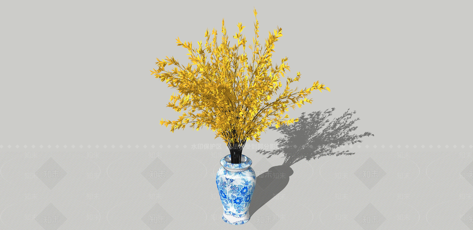 新中式花艺SU模型下载【ID:1193878125】