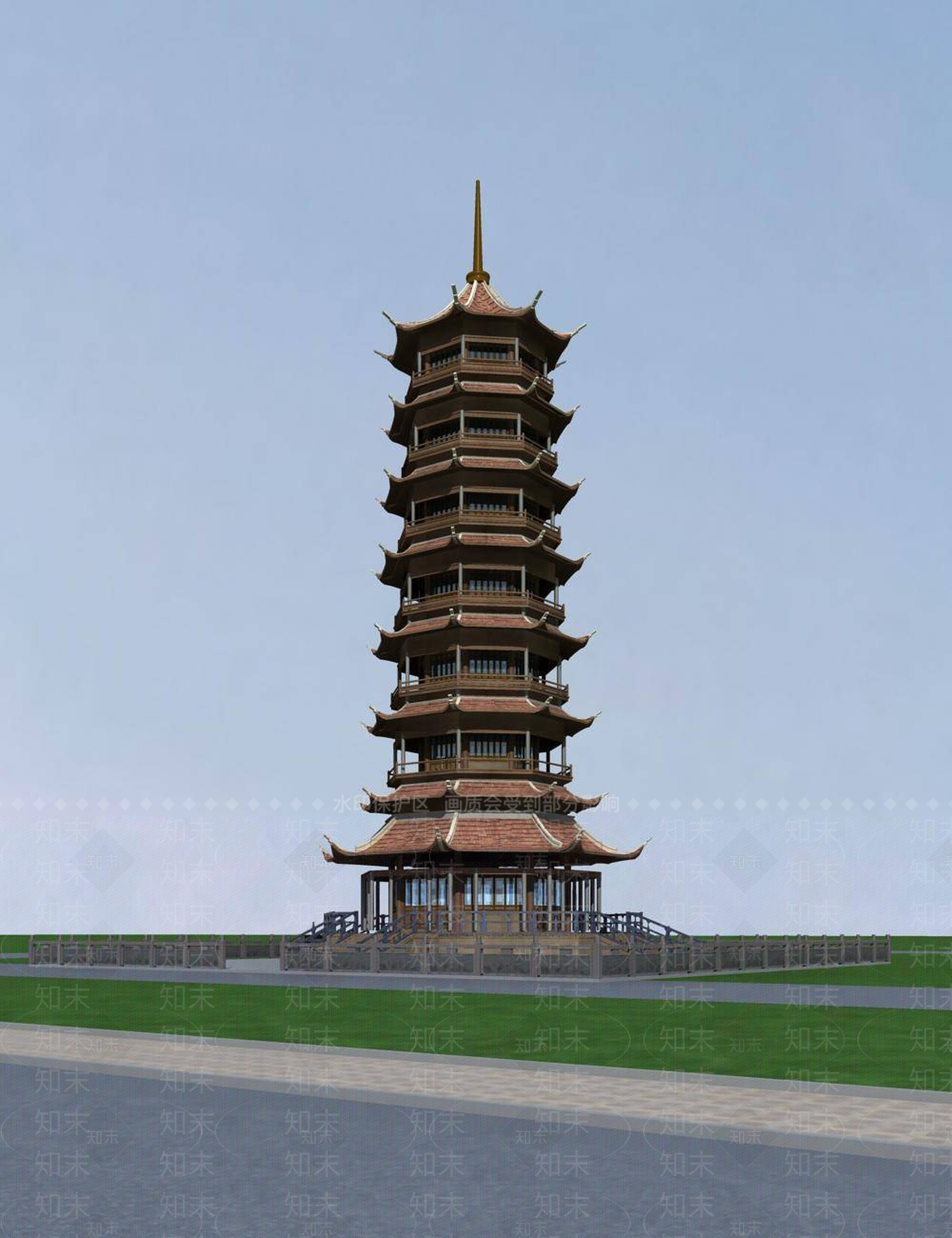 中式古建3D模型下载【ID:1193878947】