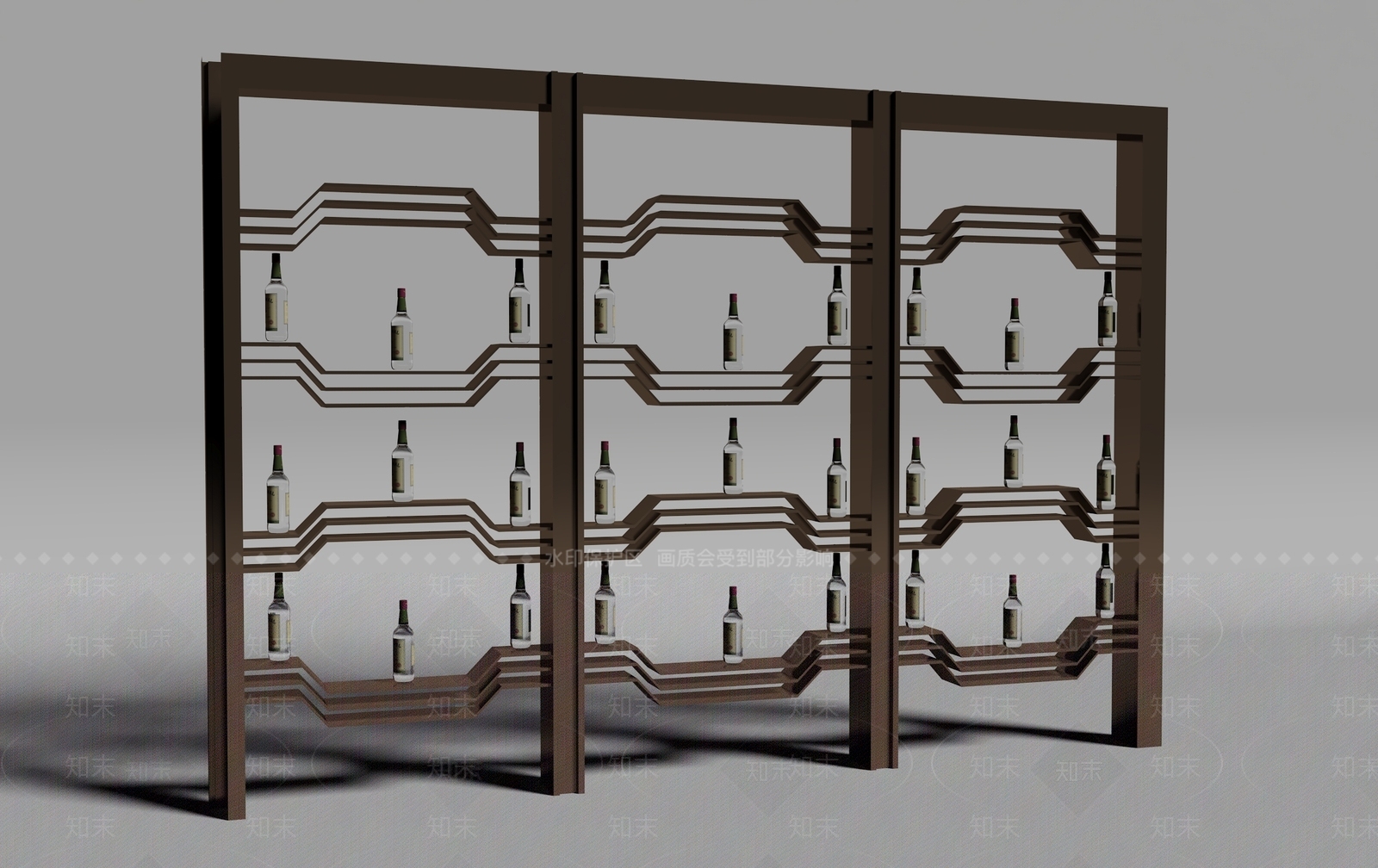 现代酒架3D模型下载【ID:1193879983】