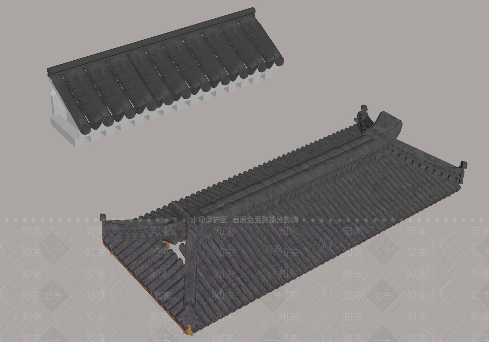 现代中式屋檐SU模型下载【ID:1193883056】