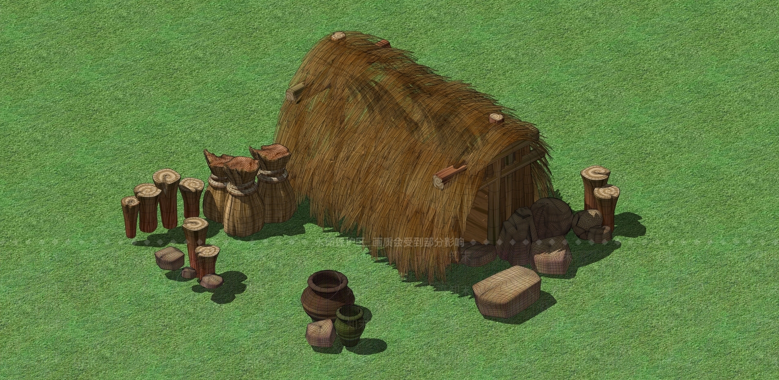复古风格建筑SU模型下载【ID:1193888250】