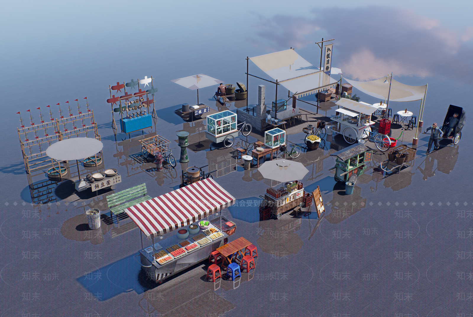 推车SU模型下载【ID:1193891230】