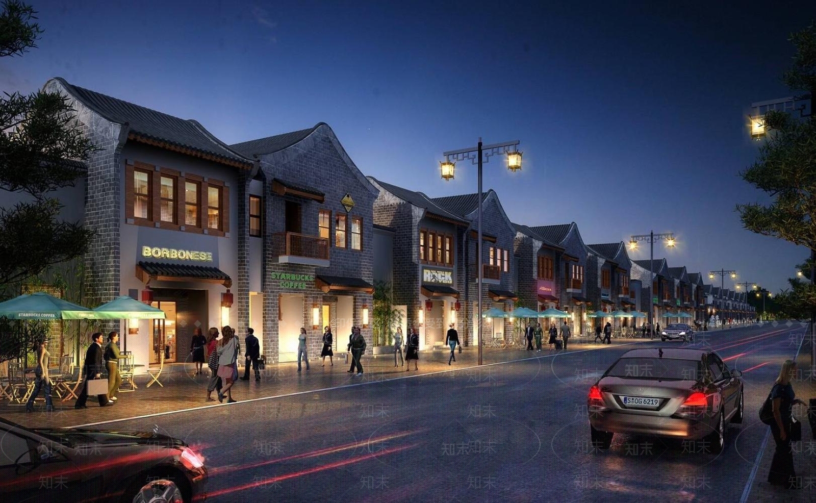 中式商业街3D模型下载【ID:1193893400】