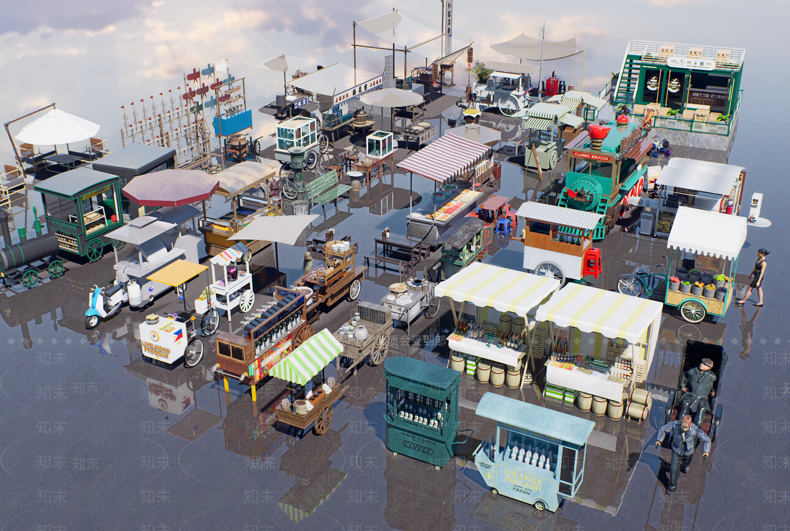 推车SU模型下载【ID:1193896986】