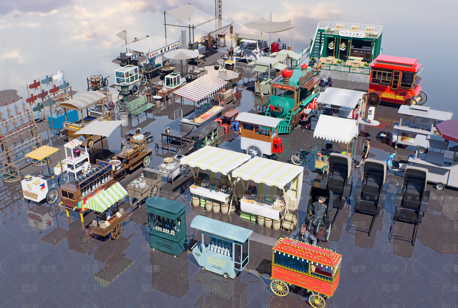 推车SU模型下载【ID:1193897164】