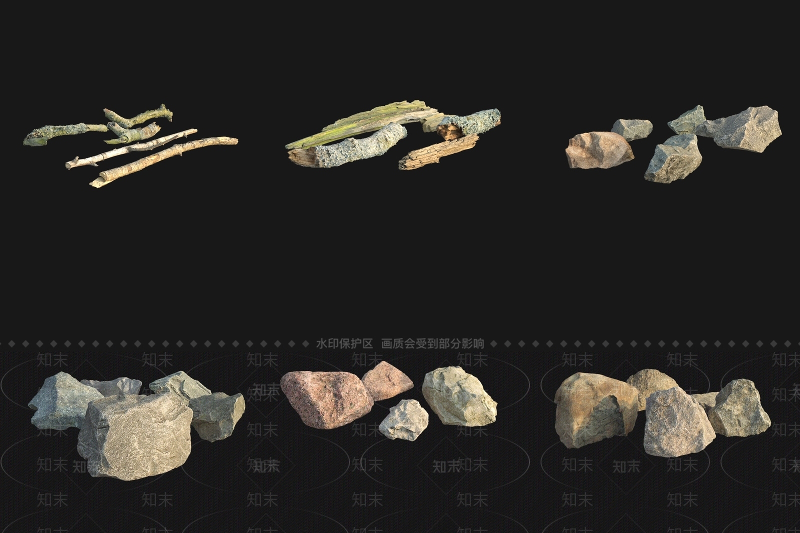 现代石头3D模型下载【ID:1193897247】