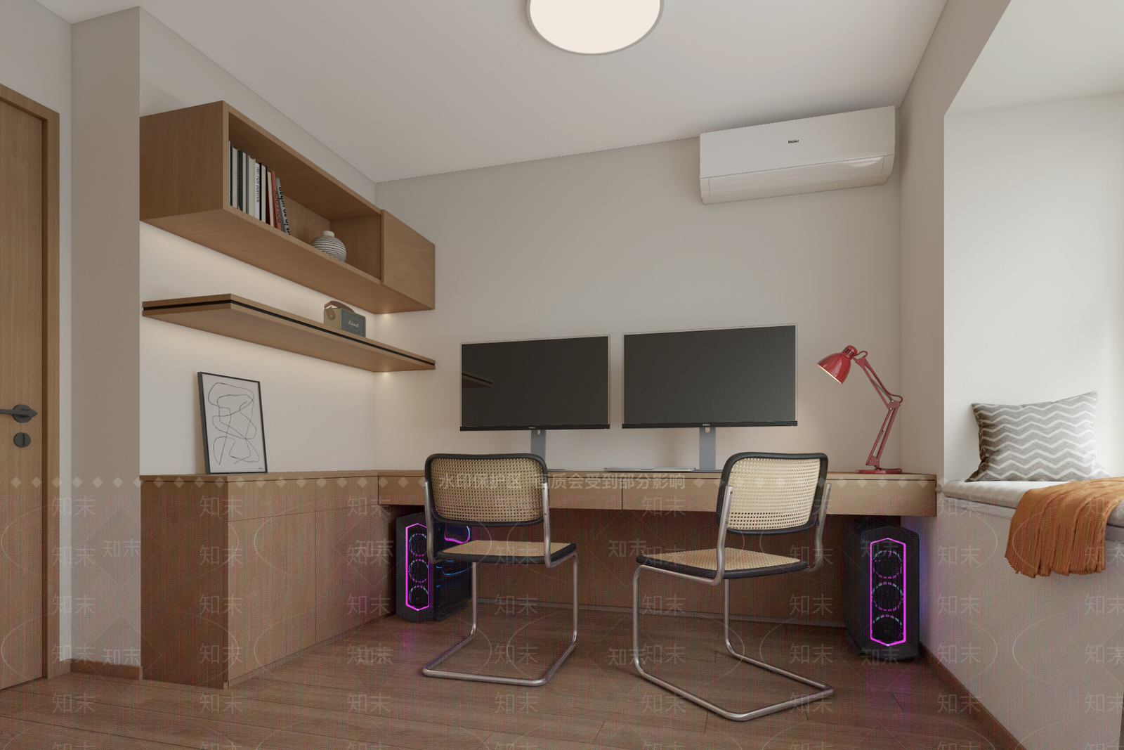 现代中古书房3D模型下载【ID:1193897666】