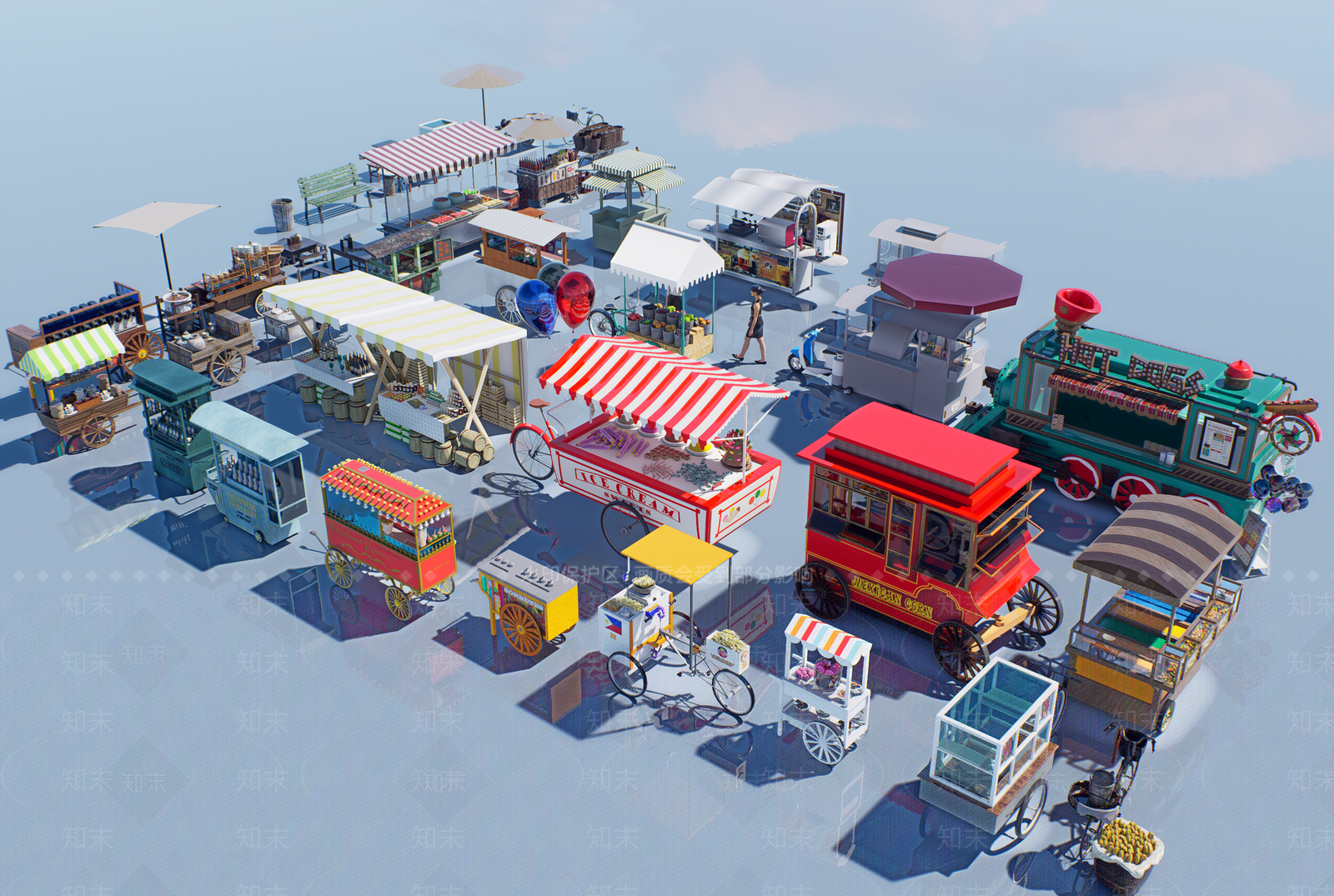 推车SU模型下载【ID:1193903016】