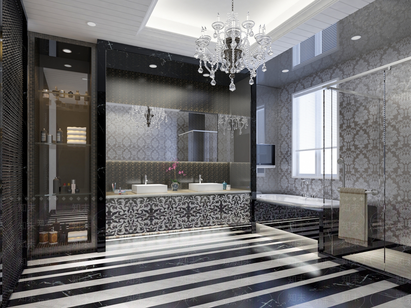 现代北欧卫生间3D模型下载【ID:1193903229】