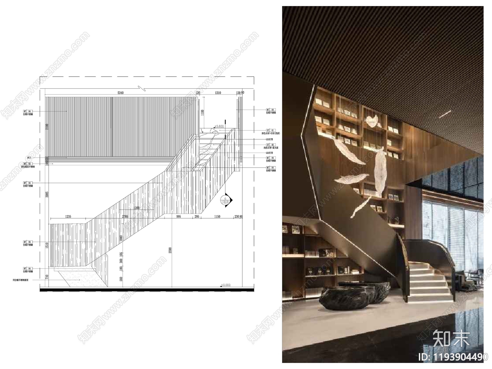 现代楼梯节点施工图下载【ID:1193904490】