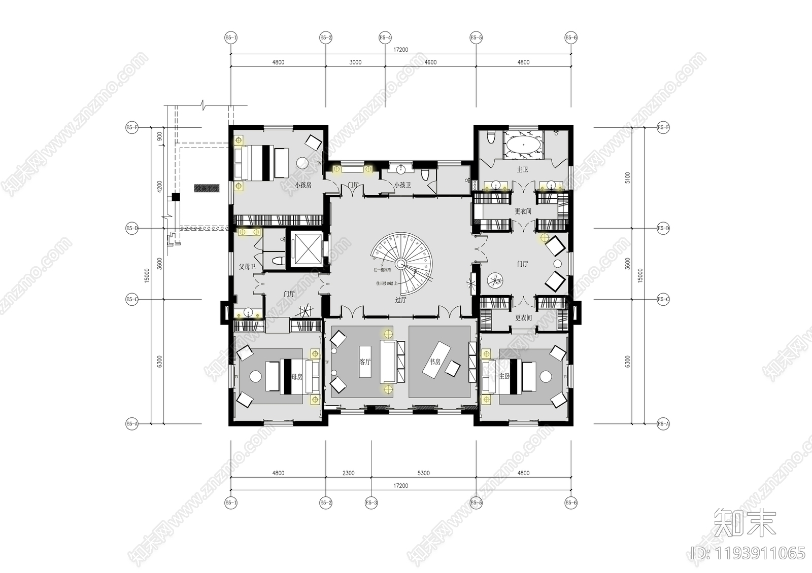 别墅施工图下载【ID:1193911065】
