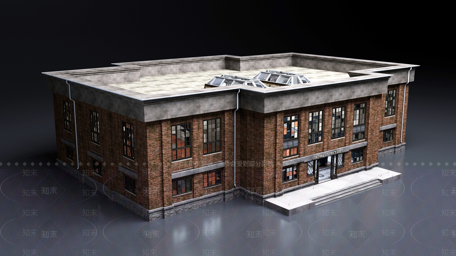 侘寂办公楼3D模型下载【ID:1193918123】