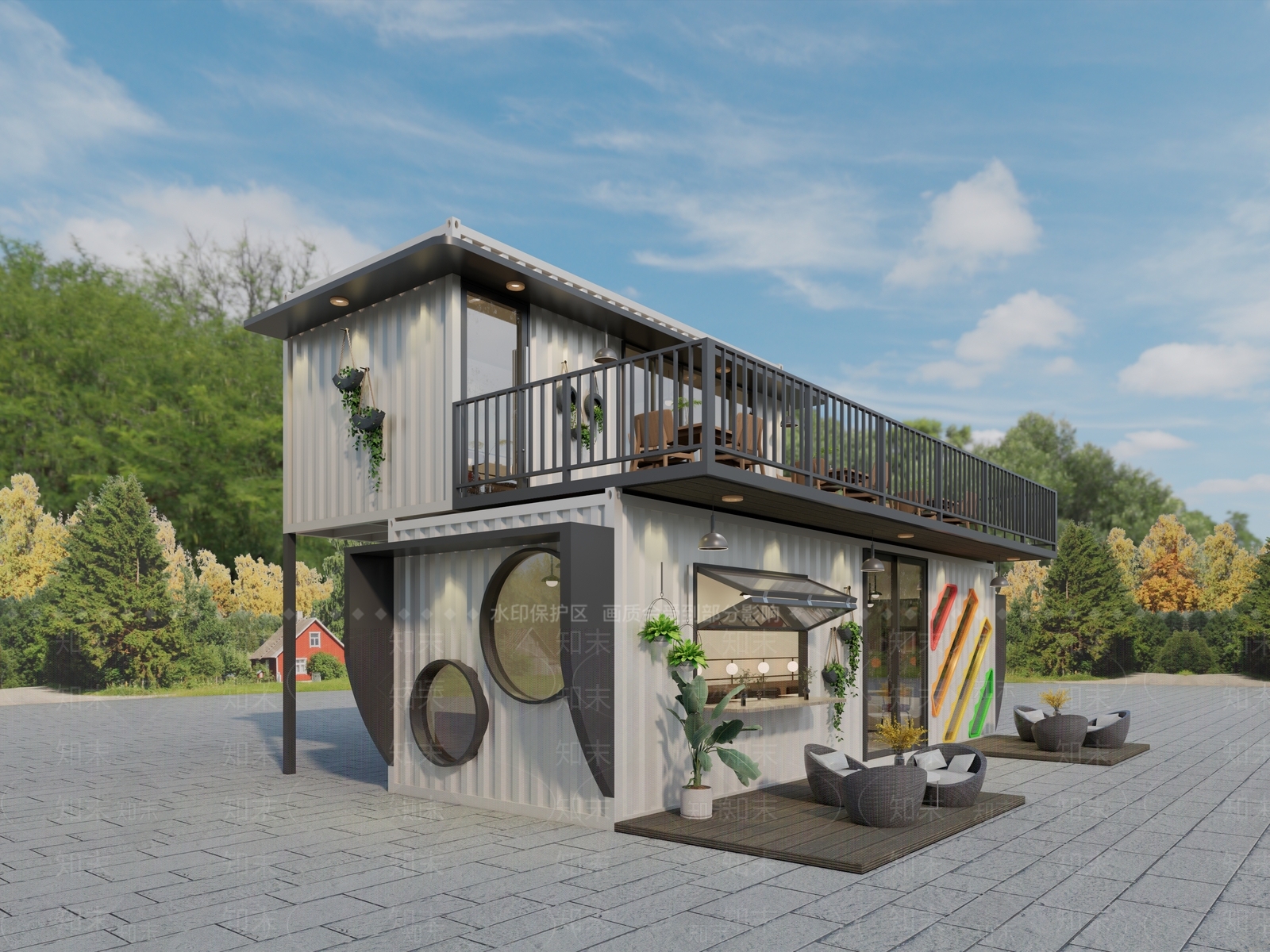 现代奶茶店SU模型下载【ID:1193918288】