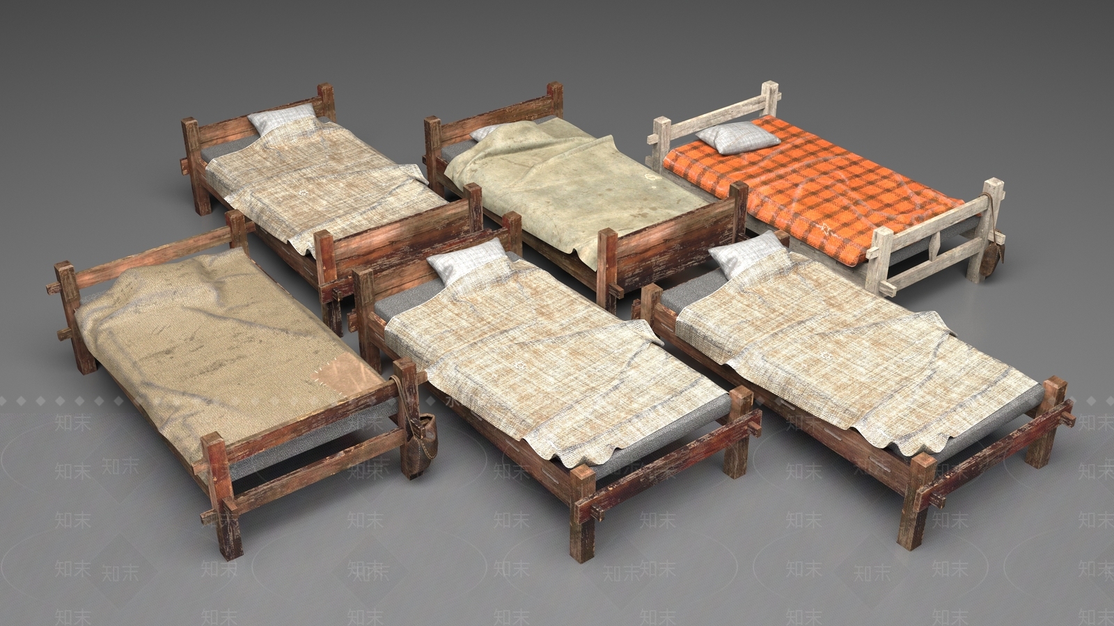 欧式单人床3D模型下载【ID:1193922290】