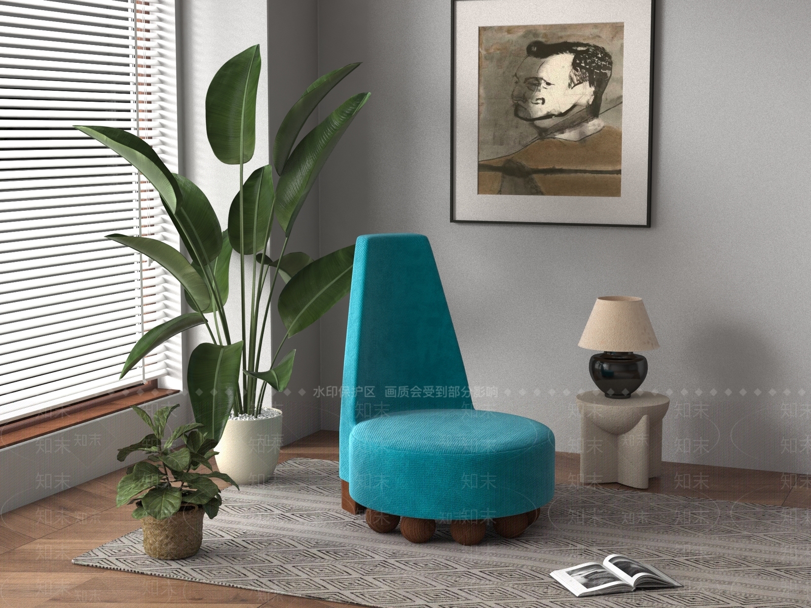 单人沙发3D模型下载【ID:1193931532】