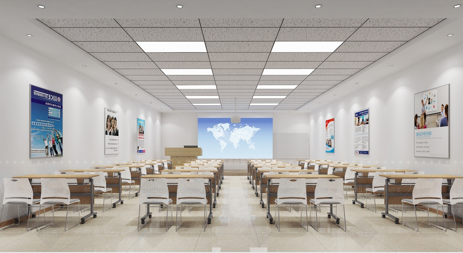 现代教室3D模型下载【ID:1193931601】