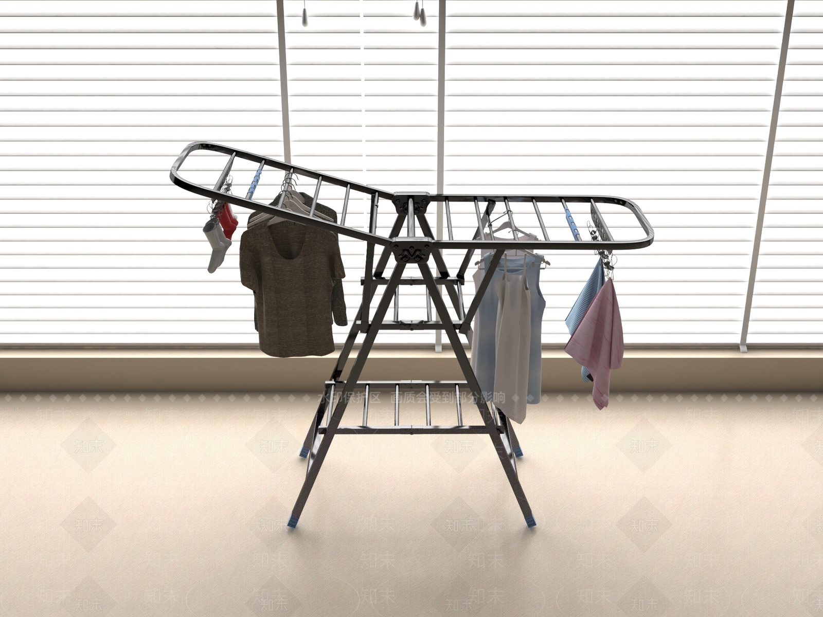 晾衣架SU模型下载【ID:1193932077】