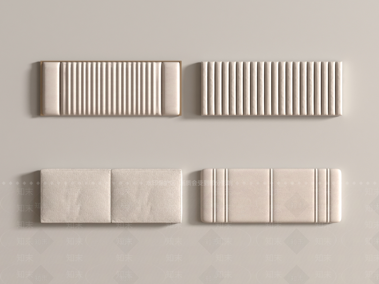 现代床品SU模型下载【ID:1193932188】